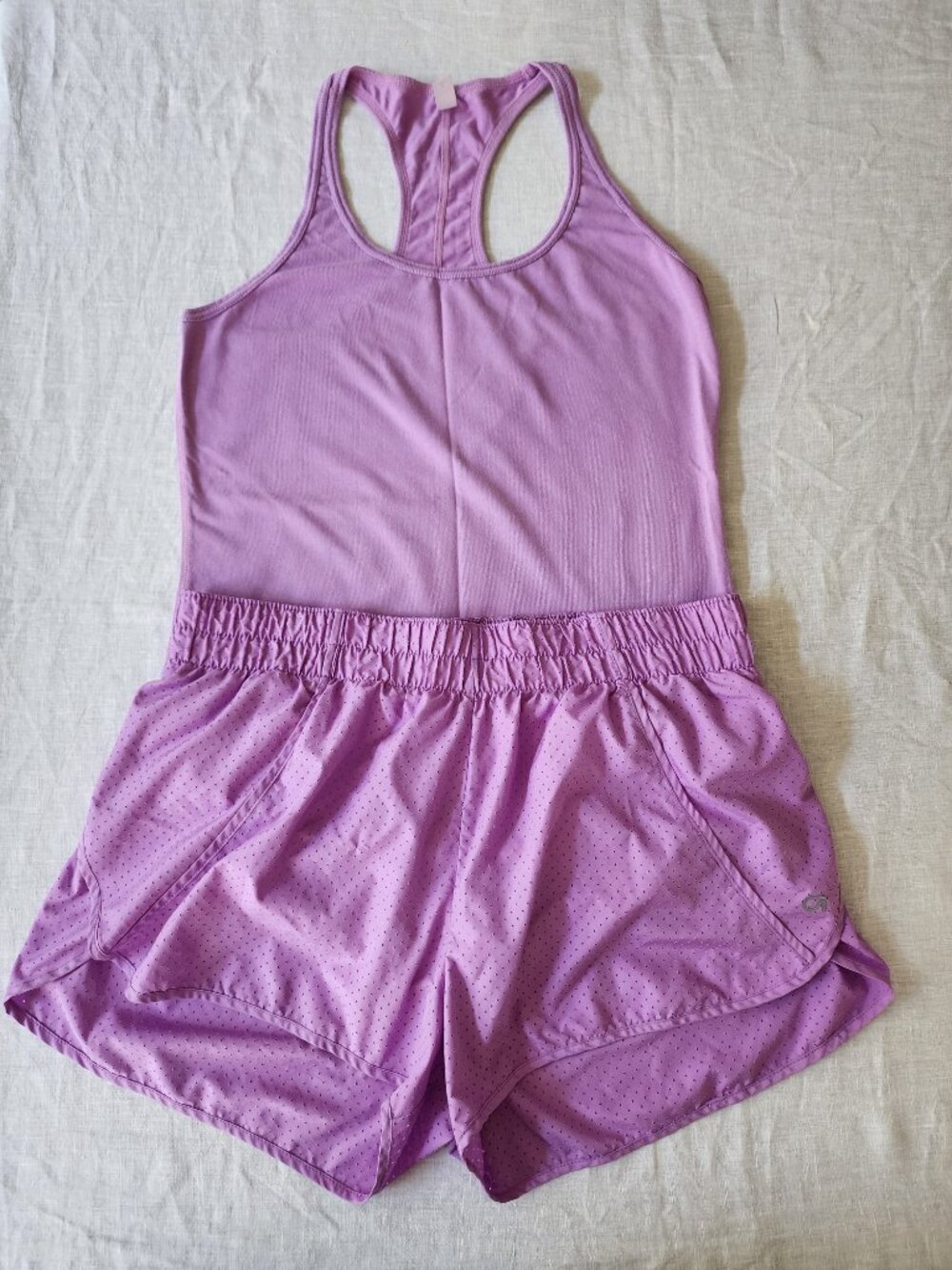 GapFit 2-Piece Activewear Matching Set – Lavender Purple (Tank S / Shorts M)